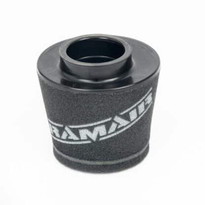 whilst providing a large surface to maximise potential air flow. The filters are constructed using stainless steel cage internal and our famous 15mm thick twin layer foam.  Ramair universal filters are designed and manufactured for a very diverse range of applications and are made here in the UK. They are available in many different sizes and styles available.  Clean using our filter maintenance kit - CK-003 This product has the following dimensions: Filter Internal Neck Diameter: 60mm (2.4inch) Filter Neck Length: 20mm (0.8inch) Filter Overall Height: 127mm (5.1inch) Filter Base Width: 130mm (5.1inch) Filter Top Width: 107mm (4.2inch) Filter Material: Dual Layer Foam