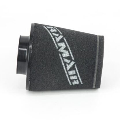 This filter is designed to be fitted to the outside of a rigid pipe such as a MAF sensor housing. These filters have an rubber polymer neck and a cone shaped filter element. This enables easy fitting to space-restricted engine compartments