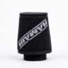 This filter is designed to be fitted to the outside of a rigid pipe such as a MAF sensor housing. These filters have an rubber polymer neck and a cone shaped filter element. This enables easy fitting to space-restricted engine compartments