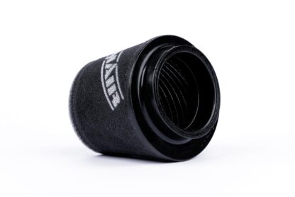 whilst providing a large surface to maximise potential air flow. The filters are constructed using stainless steel cage internal and our famous 15mm thick twin layer foam.  Ramair universal filters are designed and manufactured for a very diverse range of applications and are made here in the UK. They are available in many different sizes and styles available.  Clean using our filter maintenance kit - CK-003 This product has the following dimensions: Filter Internal Neck Diameter: 80mm Filter Neck Length: 20mm Filter Overall Height: 127mm Filter Base Width: 130mm Filter Top Width: 107mm Filter Material: 15mm Dual Layer Foam