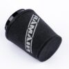 This filter is designed to be fitted to the outside of a rigid pipe such as a MAF sensor housing. These filters have an rubber polymer neck and a cone shaped filter element. This enables easy fitting to space-restricted engine compartments