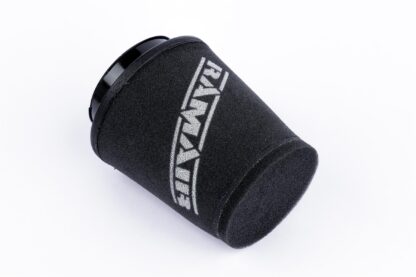 This filter is designed to be fitted to the outside of a rigid pipe such as a MAF sensor housing. These filters have an rubber polymer neck and a cone shaped filter element. This enables easy fitting to space-restricted engine compartments