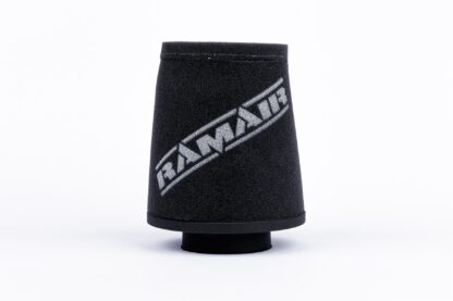 whilst providing a large surface to maximise potential air flow. The filters are constructed using stainless steel cage internal and our famous 15mm thick twin layer foam.  Ramair universal filters are designed and manufactured for a very diverse range of applications and are made here in the UK. They are available in many different sizes and styles available.  Clean using our filter maintenance kit - CK-003 This product has the following dimensions: Filter Internal Neck Diameter: 57mm (2.2inch) Filter Neck Length: 20mm (0.8inch) Filter Overall Height: 163mm (6.4inch) Filter Base Width: 130mm (5.1inch) Filter Top Width: 102mm (4inch) Filter Material: Dual Layer Foam