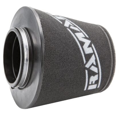 This filter is designed to be fitted to the outside of a rigid pipe such as a MAF sensor housing. These filters have an rubber polymer neck and a cone shaped filter element. This enables easy fitting to space-restricted engine compartments