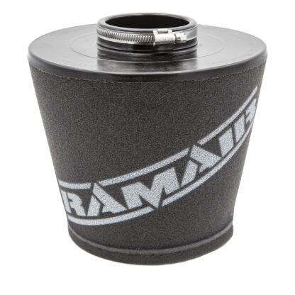 This filter is designed to be fitted to the outside of a rigid pipe such as a MAF sensor housing. These filters have an rubber polymer neck and a cone shaped filter element. This enables easy fitting to space-restricted engine compartments