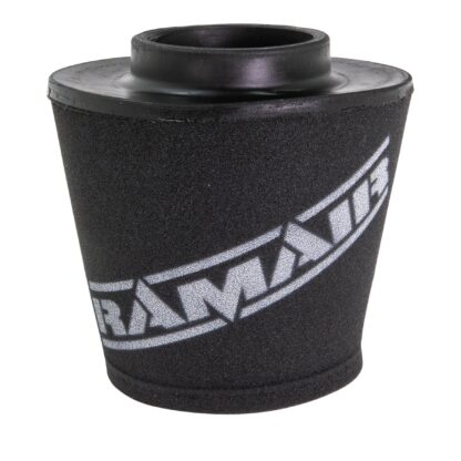 This filter is designed to be fitted to the outside of a rigid pipe such as a MAF sensor housing. These filters have an rubber polymer neck and a cone shaped filter element. This enables easy fitting to space-restricted engine compartments