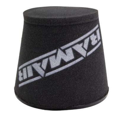This filter is designed to be fitted to the outside of a rigid pipe such as a MAF sensor housing. These filters have an rubber polymer neck and a cone shaped filter element. This enables easy fitting to space-restricted engine compartments