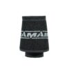 This filter is designed to be fitted to the outside of a rigid pipe such as a MAF sensor housing. These filters have an rubber polymer neck and a cone shaped filter element. This enables easy fitting to space-restricted engine compartments
