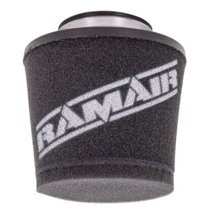 whilst providing a large surface to maximise potential air flow. The filters are constructed using stainless steel cage internal and our famous 15mm thick twin layer foam.  Ramair universal filters are designed and manufactured for a very diverse range of applications and are made here in the UK. They are available in many different sizes and styles available.  Clean using our filter maintenance kit - CK-003 This product has the following dimensions: Filter Internal Neck Diameter: 60mm (2.4inch) Filter Neck Length: 20mm (0.8inch) Filter Overall Height: 127mm (5.1inch) Filter Base Width: 130mm (5.1inch) Filter Top Width: 102mm (4inch) Filter Material: Dual Layer Foam