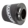 This filter is designed to be fitted to the outside of a rigid pipe such as a MAF sensor housing. These filters have an rubber polymer neck and a cone shaped filter element. This enables easy fitting to space-restricted engine compartments
