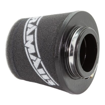 This filter is designed to be fitted to the outside of a rigid pipe such as a MAF sensor housing. These filters have an rubber polymer neck and a cone shaped filter element. This enables easy fitting to space-restricted engine compartments