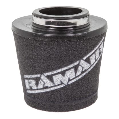 whilst providing a large surface to maximise potential air flow. The filters are constructed using stainless steel cage internal and our famous 15mm thick twin layer foam.  Ramair universal filters are designed and manufactured for a very diverse range of applications and are made here in the UK. They are available in many different sizes and styles available.  Clean using our filter maintenance kit - CK-003 This product has the following dimensions: Filter Internal Neck Diameter: 60mm (2.4inch) Filter Neck Length: 20mm (0.8inch) Filter Overall Height: 127mm (5.1inch) Filter Base Width: 130mm (5.1inch) Filter Top Width: 102mm (4inch) Filter Material: Dual Layer Foam