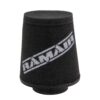 whilst providing a large surface to maximise potential air flow. The filters are constructed using stainless steel cage internal and our famous 15mm thick twin layer foam.  Ramair universal filters are designed and manufactured for a very diverse range of applications and are made here in the UK. They are available in many different sizes and styles available.  Clean using our filter maintenance kit - CK-003 This product has the following dimensions: Filter Internal Neck Diameter: 60mm Filter Neck Length: 20mm Filter Overall Height: 160mm Filter Base Width: 130mm Filter Top Width: 96mm Filter Material: 15mm Dual Layer Foam