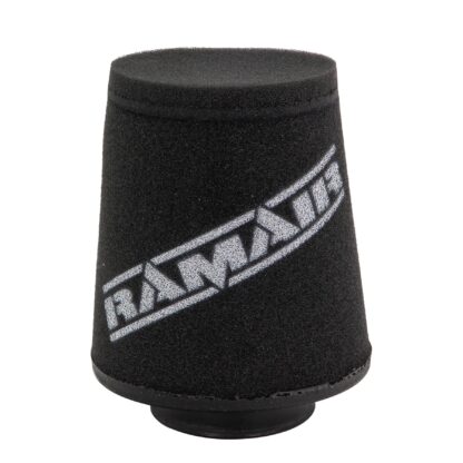 whilst providing a large surface to maximise potential air flow. The filters are constructed using stainless steel cage internal and our famous 15mm thick twin layer foam.  Ramair universal filters are designed and manufactured for a very diverse range of applications and are made here in the UK. They are available in many different sizes and styles available.  Clean using our filter maintenance kit - CK-003 This product has the following dimensions: Filter Internal Neck Diameter: 60mm Filter Neck Length: 20mm Filter Overall Height: 160mm Filter Base Width: 130mm Filter Top Width: 96mm Filter Material: 15mm Dual Layer Foam