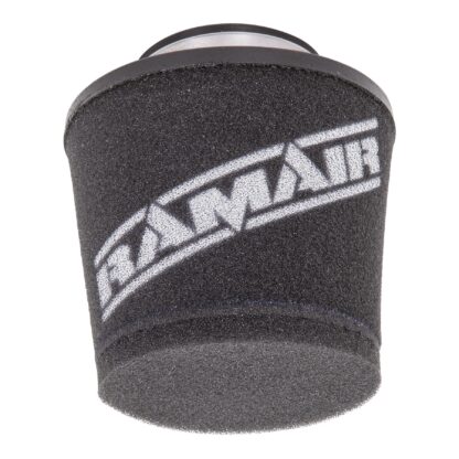 This filter is designed to be fitted to the outside of a rigid pipe such as a MAF sensor housing. These filters have an rubber polymer neck and a cone shaped filter element. This enables easy fitting to space-restricted engine compartments