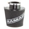 This filter is designed to be fitted to the outside of a rigid pipe such as a MAF sensor housing. These filters have an rubber polymer neck and a cone shaped filter element. This enables easy fitting to space-restricted engine compartments