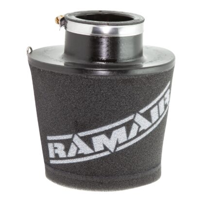 This filter is designed to be fitted to the outside of a rigid pipe such as a MAF sensor housing. These filters have an rubber polymer neck and a cone shaped filter element. This enables easy fitting to space-restricted engine compartments