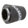 This filter is designed to be fitted to the outside of a rigid pipe such as a MAF sensor housing. These filters have an rubber polymer neck and a cone shaped filter element. This enables easy fitting to space-restricted engine compartments