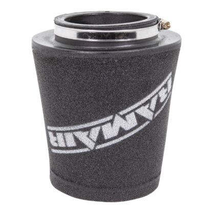 This filter is designed to be fitted to the outside of a rigid pipe such as a MAF sensor housing. These filters have an rubber polymer neck and a cone shaped filter element. This enables easy fitting to space-restricted engine compartments