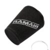 This filter is designed to be fitted to the outside of a rigid pipe such as a MAF sensor housing. These filters have an rubber polymer neck and a cone shaped filter element. This enables easy fitting to space-restricted engine compartments