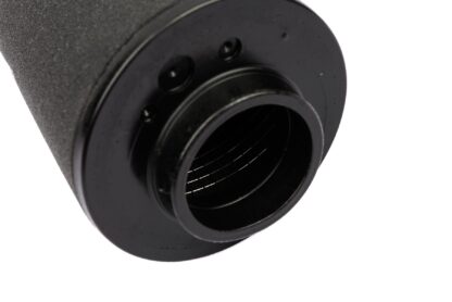 This filter is designed to be fitted to the outside of a rigid pipe such as a MAF sensor housing. These filters have an rubber polymer neck and a cone shaped filter element. This enables easy fitting to space-restricted engine compartments