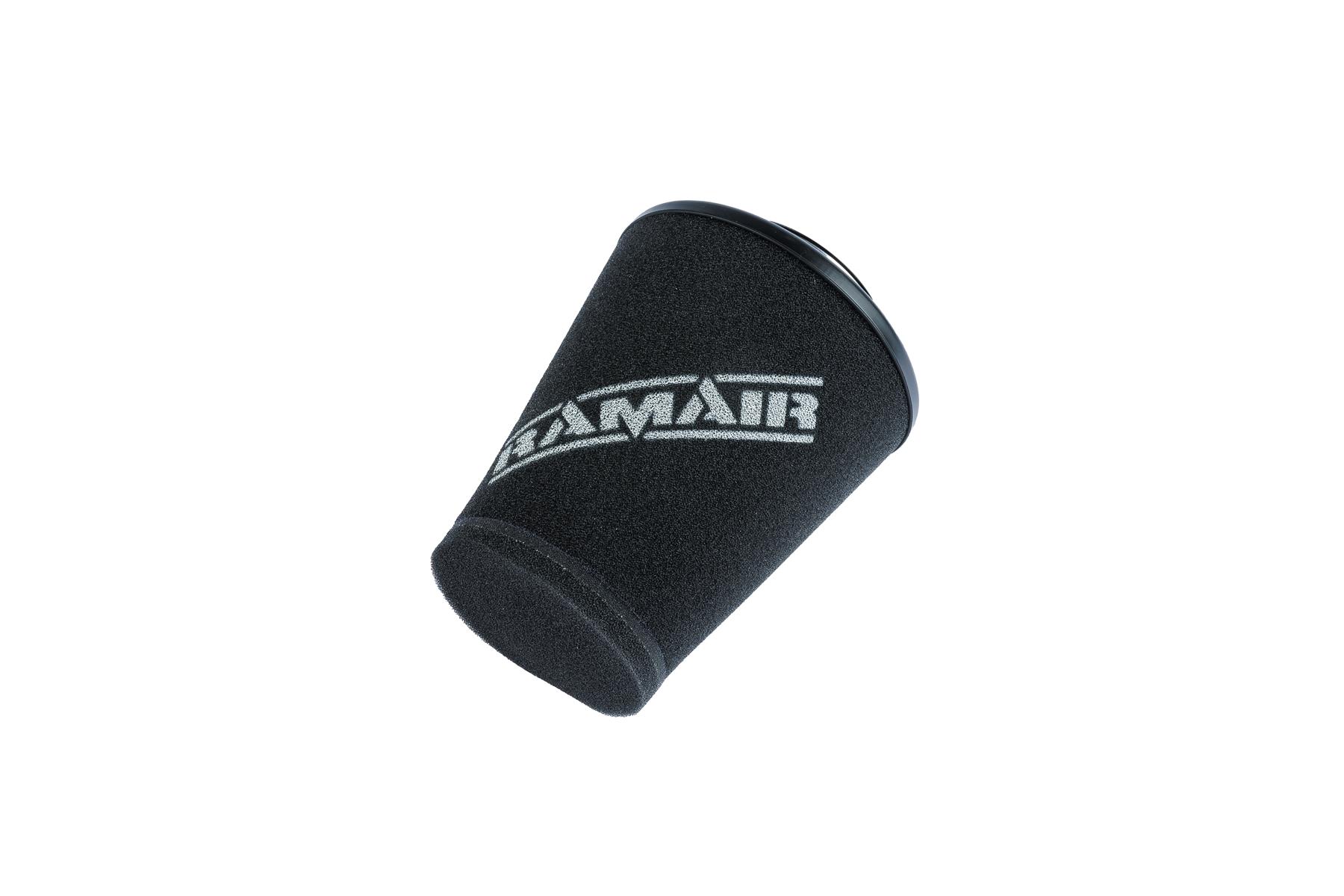 This filter is designed to be fitted to the outside of a rigid pipe such as a MAF sensor housing. These filters have an rubber polymer neck and a cone shaped filter element. This enables easy fitting to space-restricted engine compartments
