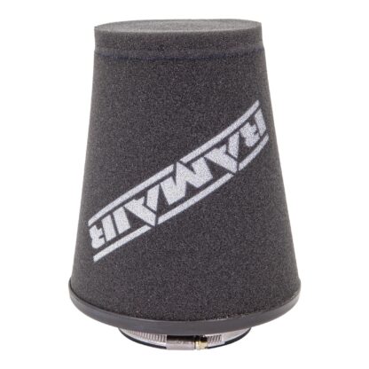 This filter is designed to be fitted to the outside of a rigid pipe such as a MAF sensor housing. These filters have an rubber polymer neck and a cone shaped filter element. This enables easy fitting to space-restricted engine compartments
