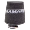 This filter is designed to be fitted to the outside of a rigid pipe such as a MAF sensor housing. These filters have an rubber polymer neck and a cone shaped filter element. This enables easy fitting to space-restricted engine compartments