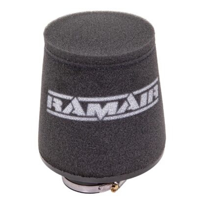 This filter is designed to be fitted to the outside of a rigid pipe such as a MAF sensor housing. These filters have an rubber polymer neck and a cone shaped filter element. This enables easy fitting to space-restricted engine compartments