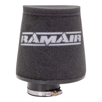 This filter is designed to be fitted to the outside of a rigid pipe such as a MAF sensor housing. These filters have an rubber polymer neck and a cone shaped filter element. This enables easy fitting to space-restricted engine compartments