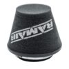 This filter is designed to be fitted to the outside of a rigid pipe such as a MAF sensor housing. These filters have an rubber polymer neck and a cone shaped filter element. This enables easy fitting to space-restricted engine compartments