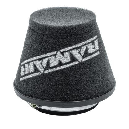 This filter is designed to be fitted to the outside of a rigid pipe such as a MAF sensor housing. These filters have an rubber polymer neck and a cone shaped filter element. This enables easy fitting to space-restricted engine compartments