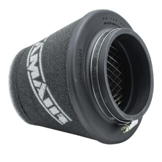 <p><strong>This filter is designed to be fitted to the outside of a rigid pipe such as a MAF sensor housing.</strong></p> <p>These filters have an rubber polymer neck and a cone shaped filter element. This enables easy fitting to space-restricted engine compartments