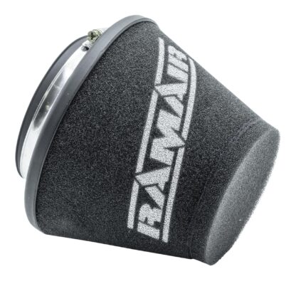 This filter is designed to be fitted to the outside of a rigid pipe such as a MAF sensor housing. These filters have an rubber polymer neck and a cone shaped filter element. This enables easy fitting to space-restricted engine compartments