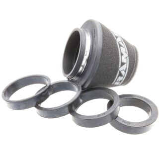 <p><strong>This filter is designed to be fitted to the outside of a rigid pipe such as a MAF sensor housing.</strong></p> <p>These filters have an rubber polymer neck and a cone shaped filter element. This enables easy fitting to space-restricted engine compartments