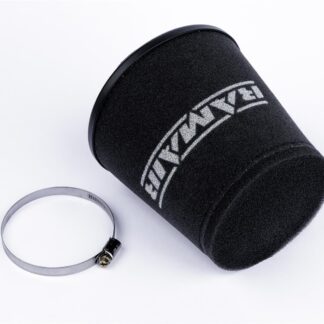 <p><strong>This filter is designed to be fitted to the outside of a rigid pipe such as a MAF sensor housing.</strong></p> <p>These filters have an rubber polymer neck and a cone shaped filter element. This enables easy fitting to space-restricted engine compartments