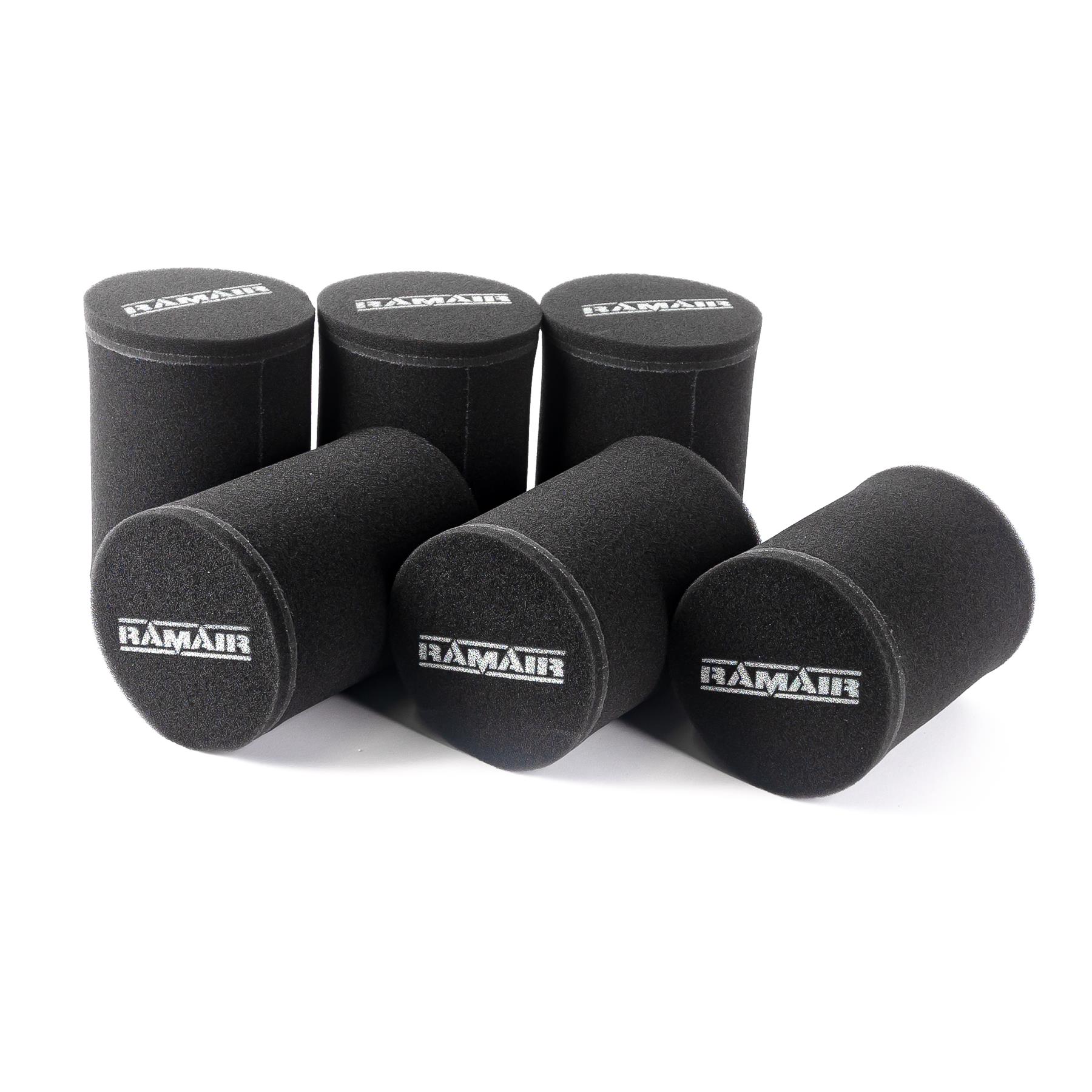 Ramair sock style filters which feature one hole cut out of the foam are designed to pull over the trumpets of the carb or the engines air intakes. The complete set up with cable ties for the extra security. Features  High performance twin layer foam Easy to clean using our filter maintance kit - CK-003 100% hand made in the UK - guaranteed against manufacturing defects for life (single user