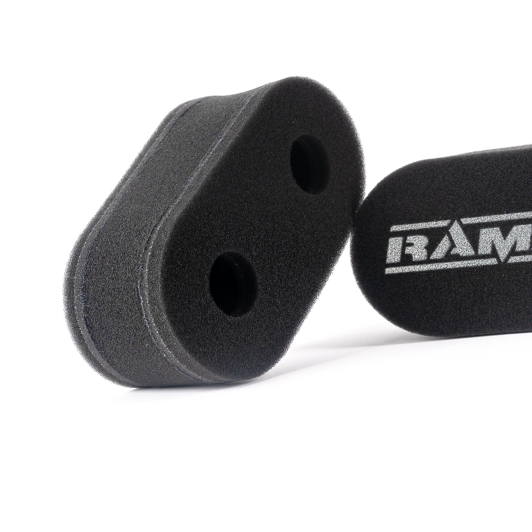 which feature two holes cut out of the foam on the underside of the air filter. The two holes are designed