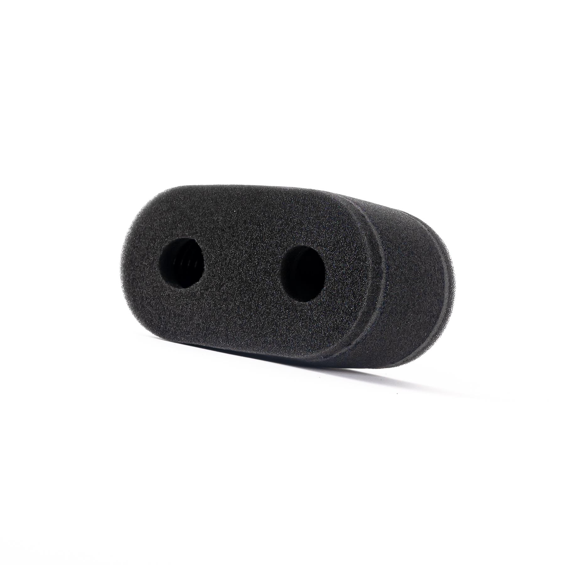 which feature two holes cut out of the foam on the underside of the air filter. The two holes are designed