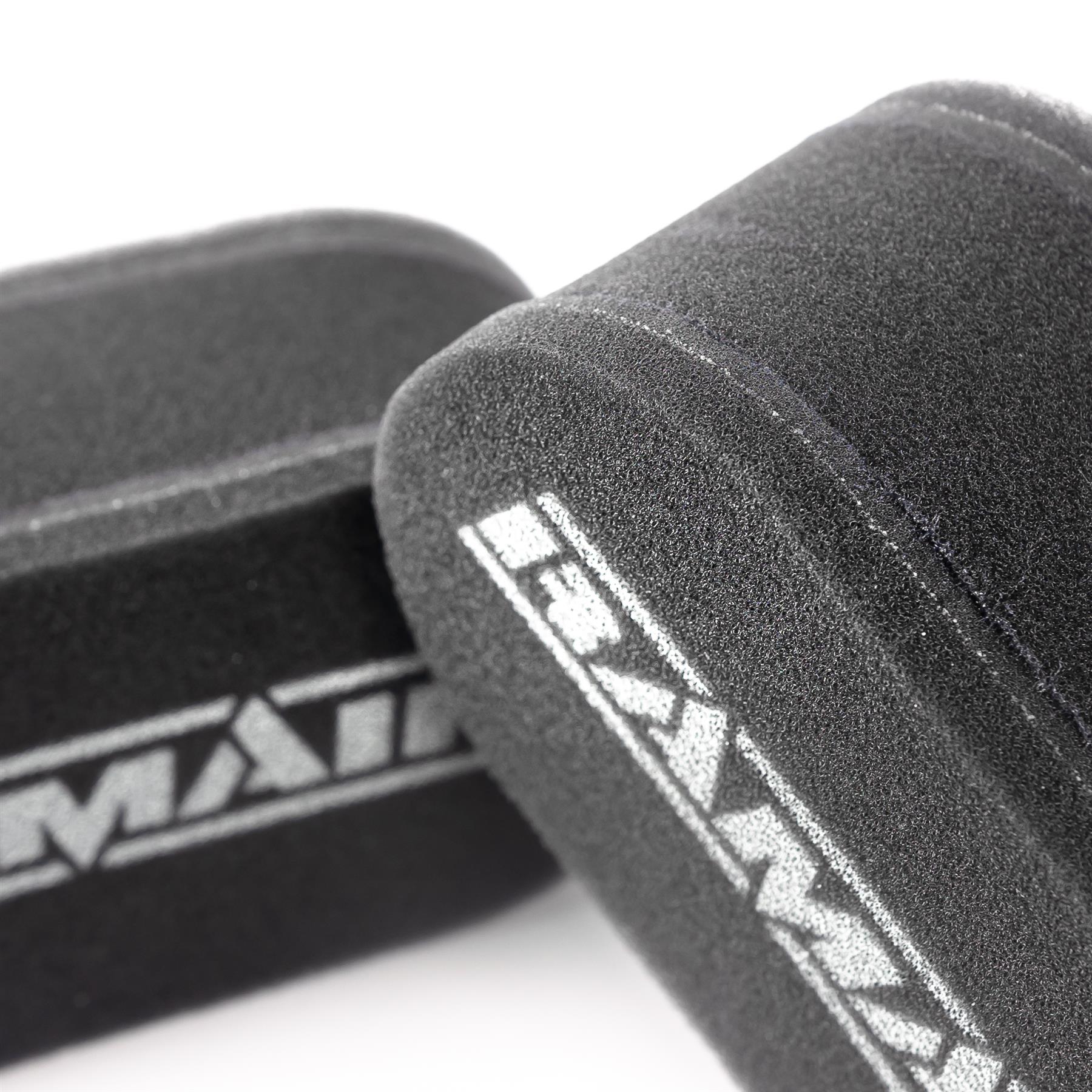 which feature two holes cut out of the foam on the underside of the air filter. The two holes are designed