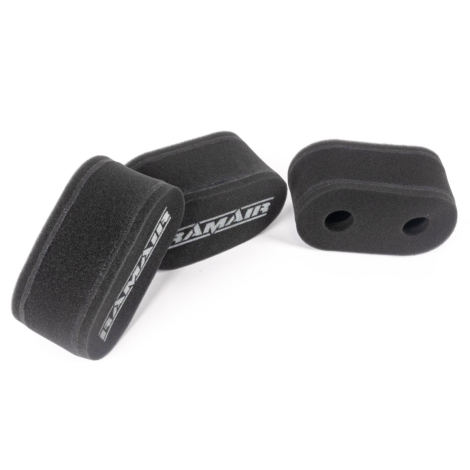 so that you can pull the air filter over the top of the trumpets of the carb or the engine&rsquo;s two air intakes Features  High performance twin layer foam Easy to clean using our filter maintance kit - CK-003 100% hand made in the UK - guaranteed against manufacturing defects for life (single user