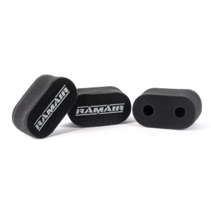 which feature two holes cut out of the foam on the underside of the air filter. The two holes are designed