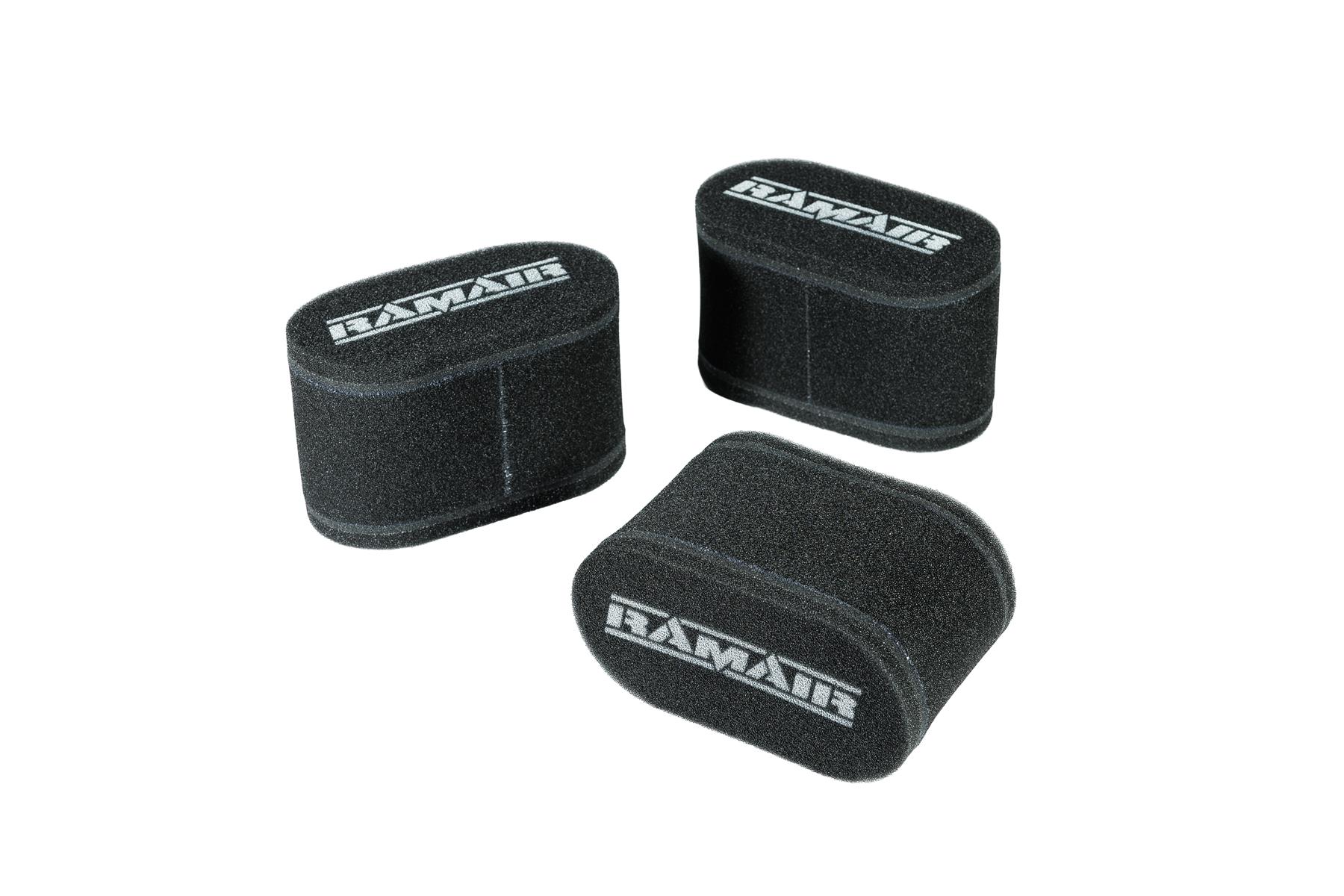 so that you can pull the air filter over the top of the trumpets of the carb or the engine&rsquo;s two air intakes Features  High performance twin layer foam Easy to clean using our filter maintance kit - CK-003 100% hand made in the UK - guaranteed against manufacturing defects for life (single user