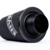This filter is designed to be inserted into a flexible hose such as a rubber or silicone intake pipe. These filters have an aluminium ram-pipe neck and a cone shaped filter element. This integral cone channels all the incoming air