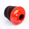 This filter is designed to be inserted into a flexible hose such as a rubber or silicone intake pipe. These filters have an aluminium ram-pipe neck and a cone shaped filter element. This integral cone channels all the incoming air