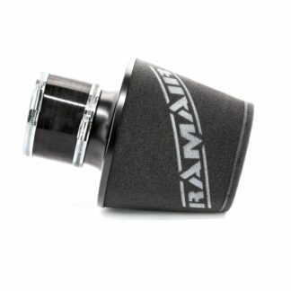 <p><strong>This filter is designed to be inserted into a flexible hose such as a rubber or silicone intake pipe.</strong></p> <p>These filters have an aluminium ram-pipe neck and a cone shaped filter element. This integral cone channels all the incoming air