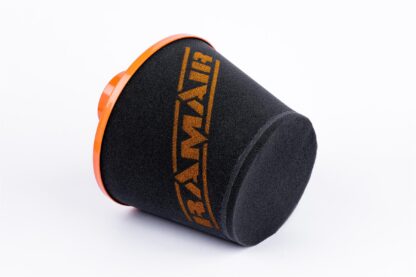 This filter is designed to be inserted into a flexible hose such as a rubber or silicone intake pipe. These filters have an aluminium ram-pipe neck and a cone shaped filter element. This integral cone channels all the incoming air