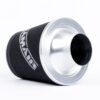 technologically advanced filter and bell mouth alloy spun base this filter kit is capable of handling extremely large power & flow rates. Clean using our filter maintenance kit - CK-003 Filter Outer Neck Diameter: 63mm (2.5inch) Filter Neck Length: 65mm (2.6inch) Filter Overall Length: 200mm (7.9inch) Filter Base Width: 150mm (5.9inch) Filter Top Width: 115mm (4.5inch) Filter Material: Dual Layer Foam Filter Base Material:  Filter Base Finish: Brushed Aluminium