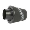 This filter is designed to be inserted into a flexible hose such as a rubber or silicone intake pipe. These filters have an aluminium ram-pipe neck and a cone shaped filter element. This integral cone channels all the incoming air