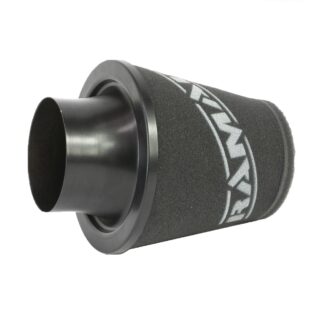 <p><strong>This filter is designed to be inserted into a flexible hose such as a rubber or silicone intake pipe.</strong></p> <p>These filters have an aluminium ram-pipe neck and a cone shaped filter element. This integral cone channels all the incoming air